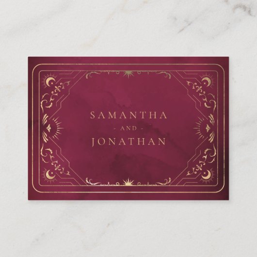 ブルゴーニュフェイク金ゴールドタロットシレ結婚ンツ詳細 エンクロージャーカード (裏面)