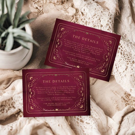 ブルゴーニュフェイク金ゴールドタロットシレ結婚ンツ詳細 エンクロージャーカード