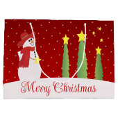 ブルゴーニュフェスティバル雪だるま ラージペーパーバッグ (裏面)