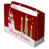 ブルゴーニュフェスティバル雪だるま ラージペーパーバッグ (裏面アングル)