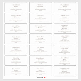 ブルゴーニュフォント結婚ズゲスト住所 シール