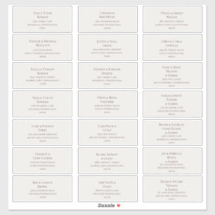 ブルゴーニュフォント  ベージュ結婚のゲスト住所 シール