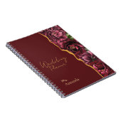 ブルゴーニュフラワーエレガンスと金ゴールド ノートブック (右側)