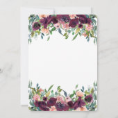 ブルゴーニュフラワーズブランチ&バブリーブライダルシャワー 招待状 (裏面)