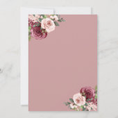 ブルゴーニュフラワーズワインブドウブライダルシャワー 招待状 (裏面)