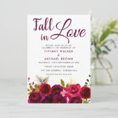 ブルゴーニュフラワーズ秋インラブ結婚式招待状 招待状 (スタンド正面)