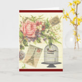 ブルゴーニュフランスのテーマヴィンテージパリノートカード カード (黄色い花)