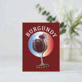 ブルゴーニュフランスのワイン ポストカード (スタンド正面)