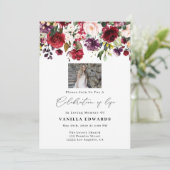 ブルゴーニュフローラお祝いのライフ招待状 招待状 (スタンド正面)