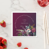 ブルゴーニュフローラが引用文の後ずっと幸せ結婚に スタンダードカクテルナプキン (インサイチュ)