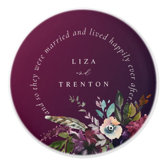 ブルゴーニュフローラが引用文後ずっと楽しく セラミックノブ (正面)