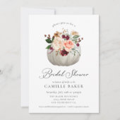 ブルゴーニュフローラとカボチャブライダルシャワー 招待状 (正面)