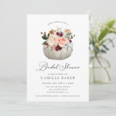 ブルゴーニュフローラとカボチャブライダルシャワー 招待状 (スタンド正面)