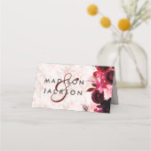 ブルゴーニュフローラとバラ金ゴールドの座席番号 プレイスカード (裏面)