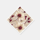 ブルゴーニュフローラと繊細な開花 スタンダードカクテルナプキン (角)