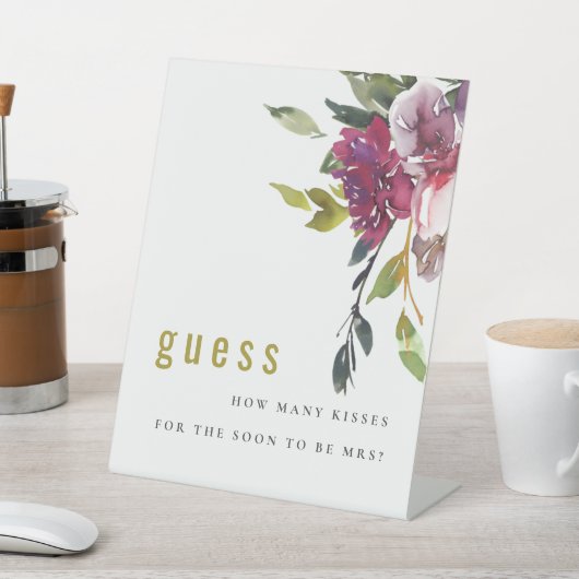 ブルゴーニュフローラはゲームの数を推測キス 台座サイン (インサイチュ)