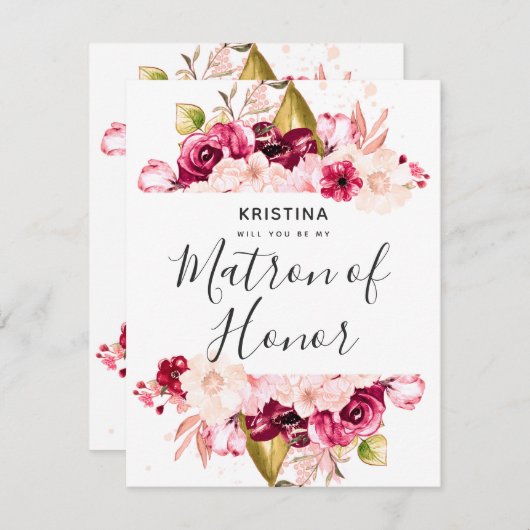 ブルゴーニュフローラは名誉の問題だ 招待状 (正面/裏面)