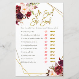 ブルゴーニュフローラは彼女がゲームカードを言ったと言った