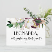 ブルゴーニュフローラは私のブライドメイドの提案になる 招待状 (スタンド正面)