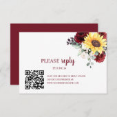 ブルゴーニュフローラひまわり秋秋 出欠カード (正面/裏面)