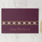 ブルゴーニュフローラアクセント付きデザイナー紙ランチョンマット ペーパーパッド (インサイチュ)