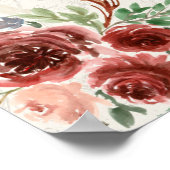 ブルゴーニュフローラアナンド結婚カラジの歓迎サイン ポスター (角)