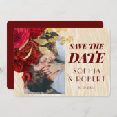 ブルゴーニュフローラアーチ写真 セーブザデート (正面/裏面)