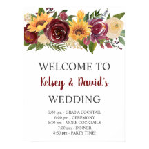 ブルゴーニュフローライエローサンフラワー結婚ズへようこそ