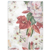 ブルゴーニュフローライラストレーションフェミニンダスティレース クリップボード (裏面)