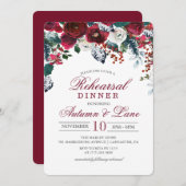 ブルゴーニュフローラウィンターリハーサルディナー招待状 招待状 (正面/裏面)