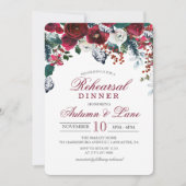 ブルゴーニュフローラウィンターリハーサルディナー招待状 招待状 (正面)