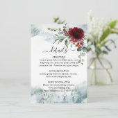 ブルゴーニュフローラウィンター結婚ワンダーランド詳細 エンクロージャーカード (スタンド正面)