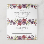 ブルゴーニュフローラウェディングレセプション予約テーブル プレイスカード (外部開封)