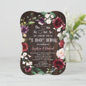 ブルゴーニュフローラウッドI DO BBQ婚約 招待状 (スタンド正面)