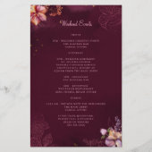 ブルゴーニュフローラエレガントなウェディングウェルカム旅程 (裏面)