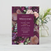 ブルゴーニュフローラエレガントな結婚式 招待状 (スタンド正面)
