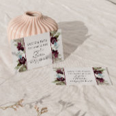 ブルゴーニュフローラエレガントダスティブルー日付を保存 マグネット名刺