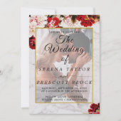 ブルゴーニュフローラエレガントフェルム結婚式招待状 招待状 (正面)