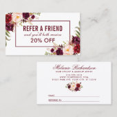 ブルゴーニュフローラエレガント紹介 名刺 (正面/裏面)