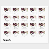 ブルゴーニュフローラエレガント赤面ユーカリ結婚ス スクエアシール (シート)