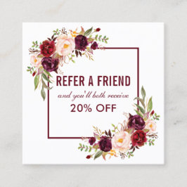 ブルゴーニュフローラエレガント額付き紹介 スクエア名刺