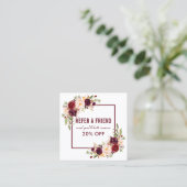 ブルゴーニュフローラエレガント額付き紹介 スクエア名刺 (スタンド正面)