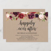 ブルゴーニュフローラエロペメント披露宴クラフト招待状 招待状 (正面/裏面)