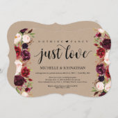 ブルゴーニュフローラエロペメント披露宴クラフト招待状 招待状 (正面/裏面)