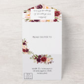 ブルゴーニュフローラオールインワンウェディング招待 オールインワン招待状 (外側)