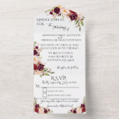 ブルゴーニュフローラオールインワンウェディング招待 オールインワン招待状 (内側)