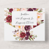 ブルゴーニュフローラオールインワンウェディング招待 オールインワン招待状 (裏面)