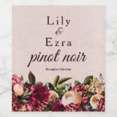 ブルゴーニュフローラカスタムウェディング ワインラベル (シングルラベル)