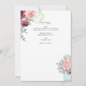 ブルゴーニュフローラカトリック教会結婚殿堂 招待状 (裏面)