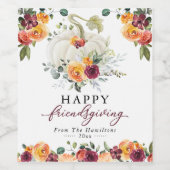 ブルゴーニュフローラカボチャ幸せな友情 ワインラベル (シングルラベル)